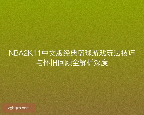 NBA2K11中文版经典篮球游戏玩法技巧与怀旧回顾全解析深度